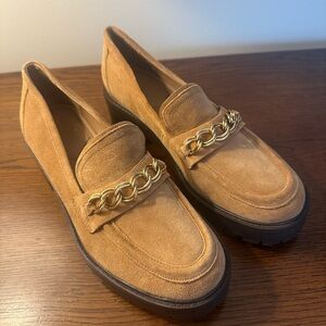 Sam Edelman Taelor Tan Suede lug sole loafer Size 8.5